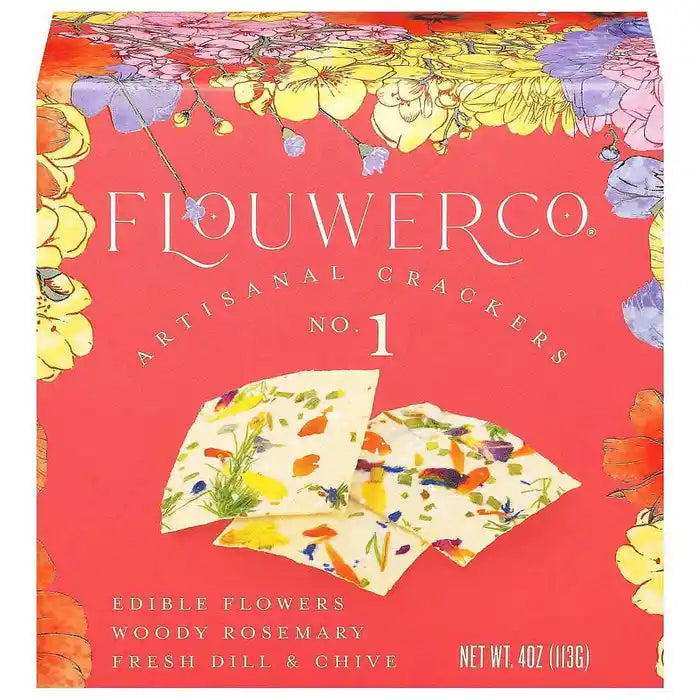 Flouwer Co Floral Crackers, Rosemary Dill + Chive