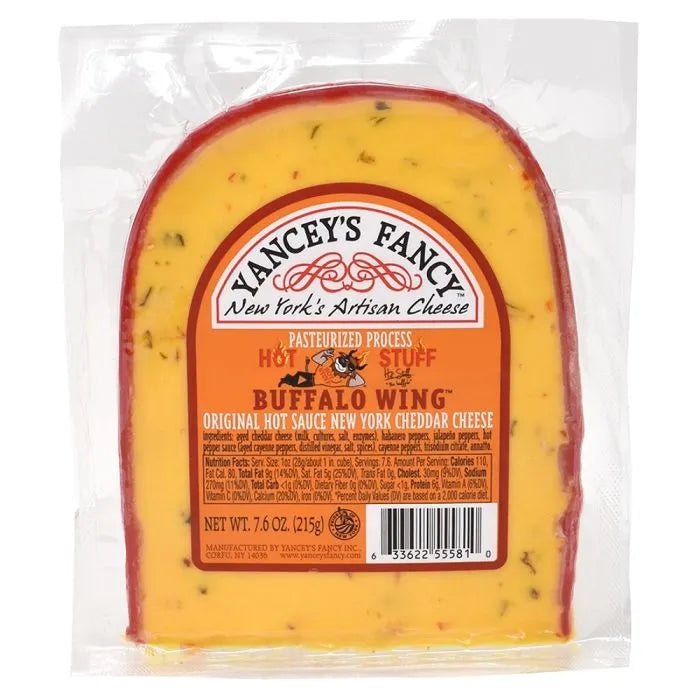 Buffalo Wing Hot Sauce Cheddar Wedge